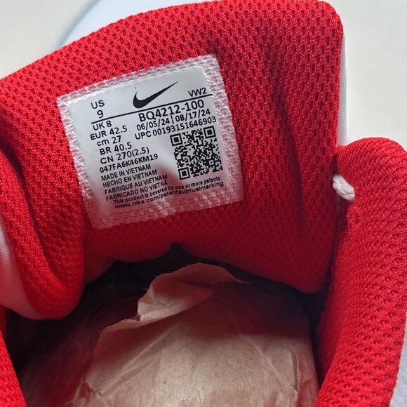 Nike Air Flight Legacy Mens 9 White Black Basketball Shoes Sneakers BQ4212-100 - Picture 9 of 9